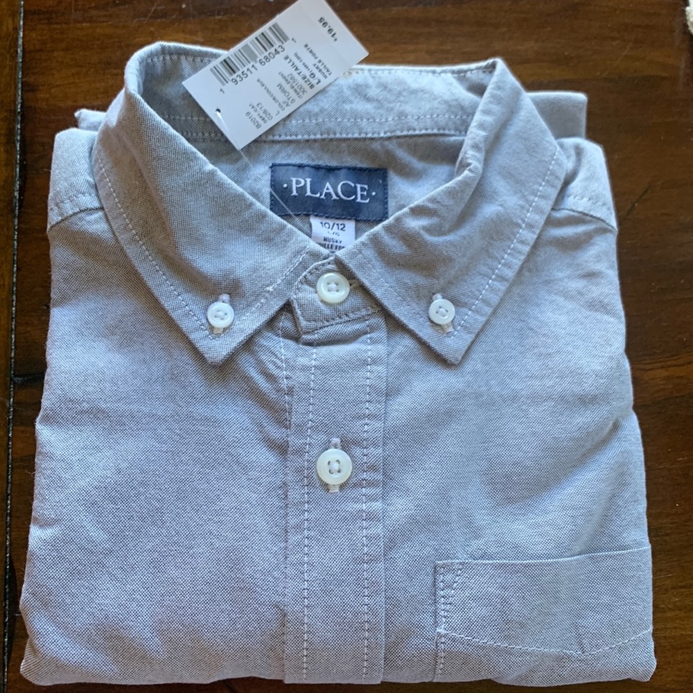 Children’s Place Long Sleeve Button Down Shirt NWT💙